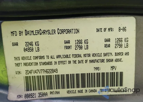 2007 Dodge Magnum Sxt z USA, uszkodzony, nr VIN 2D4FV47V77H622849